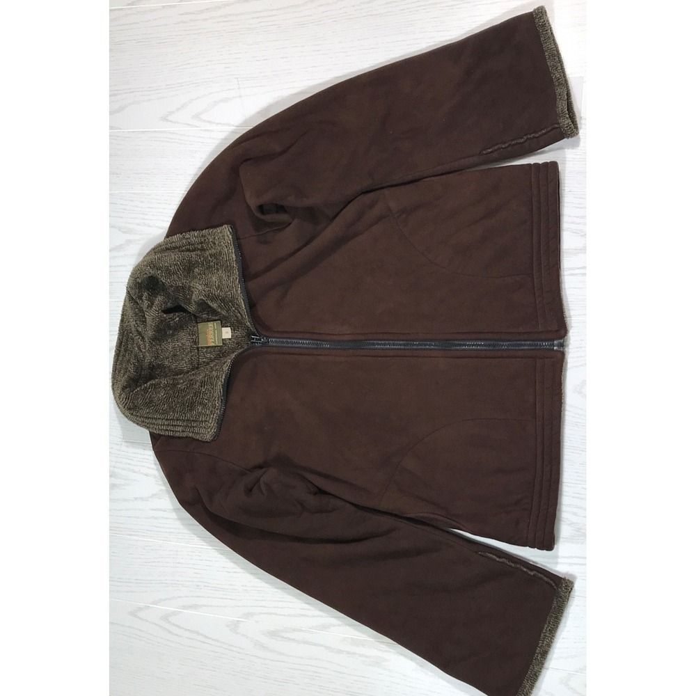 Maralyce Ferree Jacket Women Small Brown Sherpa Lined Faux Suede Pockets Zip Up